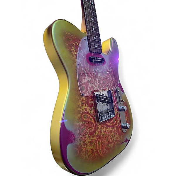 Used Berly Paisley JPE T-Style Gold Paisley Solid Body Electric Guitar