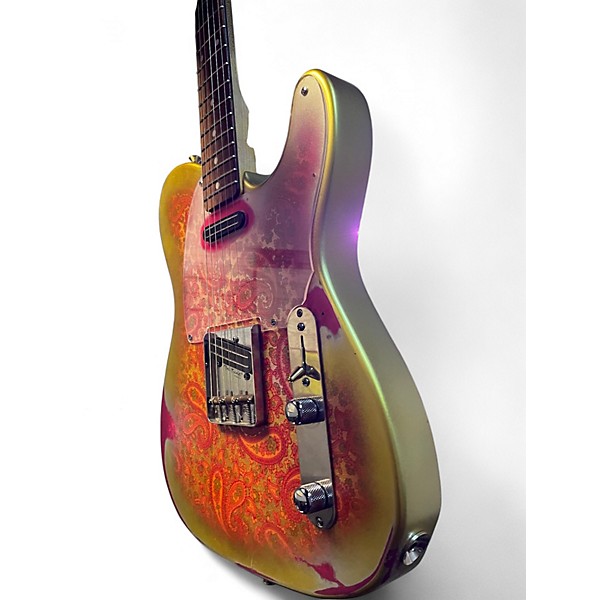 Used Berly Paisley JPE T-Style Gold Paisley Solid Body Electric Guitar