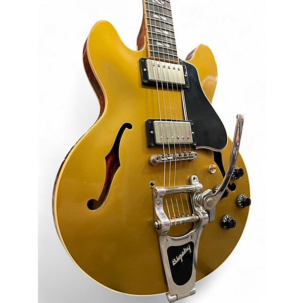 Used Gibson KS-336 Kiefer Sutherland Signature Gold Top Hollow Body Electric Guitar