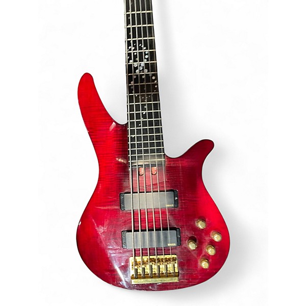 Used Yamaha RBX 6JM John Myung Signature Red Electric Bass Guitar