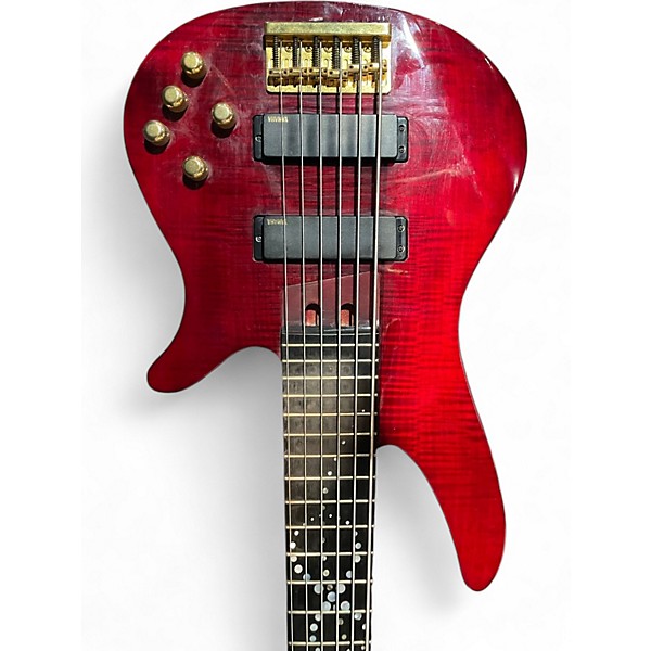 Used Yamaha RBX 6JM John Myung Signature Red Electric Bass Guitar