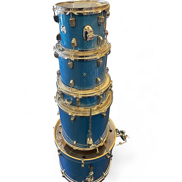 Used Ludwig 5 Piece BACKBEAT BLUE SPARKLE Drum Kit