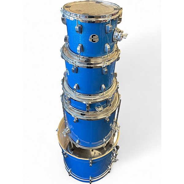 Used Ludwig 5 Piece BACKBEAT BLUE SPARKLE Drum Kit