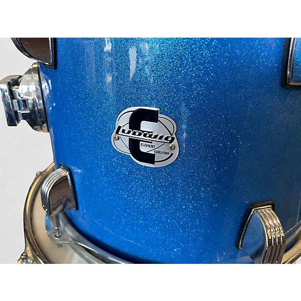 Used Ludwig 5 Piece BACKBEAT BLUE SPARKLE Drum Kit