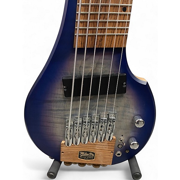 Used Mihado FINGYBASS 6 BLUE Electric Bass Guitar