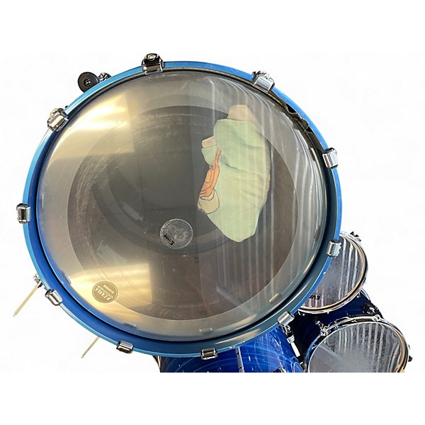 Used TAMA 4 Piece Starclassic OCEAN BLUE RIPPLE Drum Kit