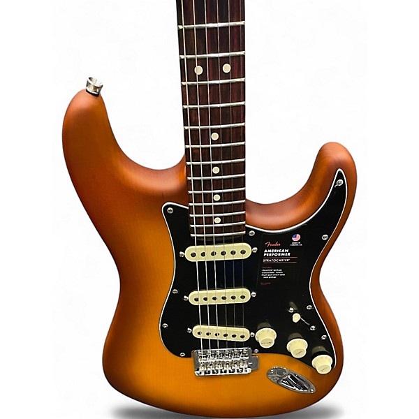 Used Fender AMERICAN PERFORMER TIMBER STRATOCASTER Honey Burst Solid Body Electric Guitar