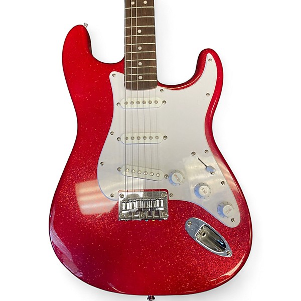 Used Squier Bullet Stratocaster RED SPARKLE Solid Body Electric Guitar