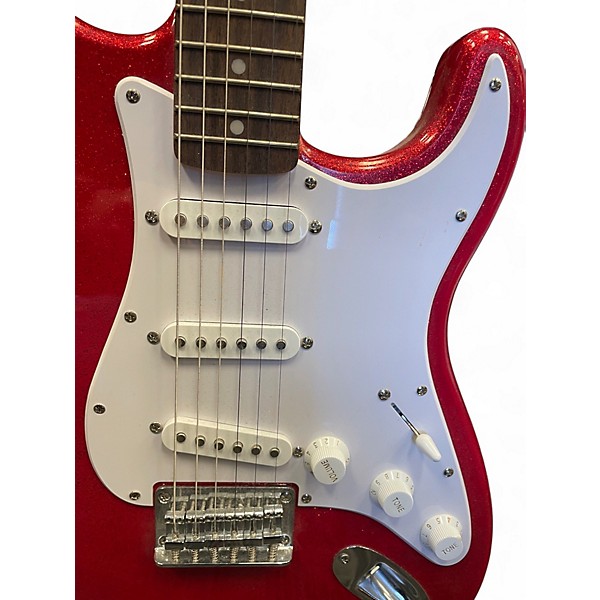 Used Squier Bullet Stratocaster RED SPARKLE Solid Body Electric Guitar