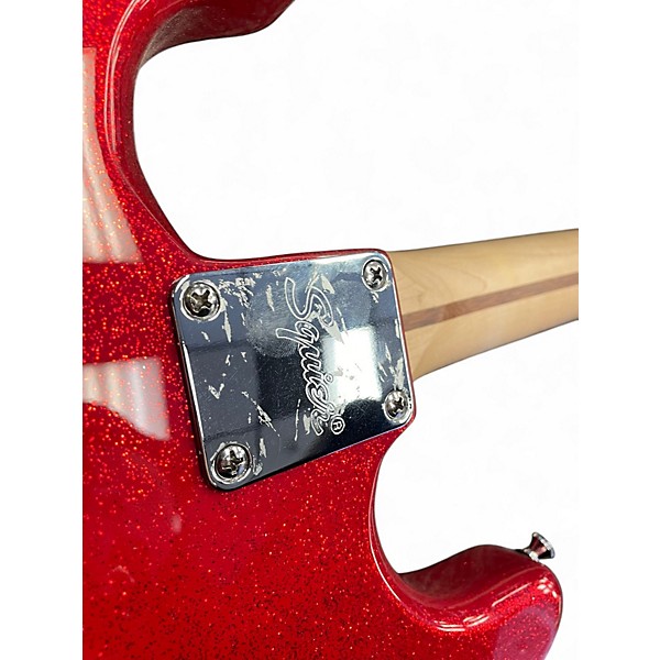Used Squier Bullet Stratocaster RED SPARKLE Solid Body Electric Guitar