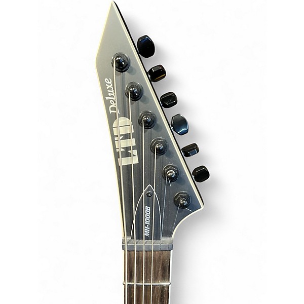 Used ESP LTD M1000B Deluxe Black Solid Body Electric Guitar