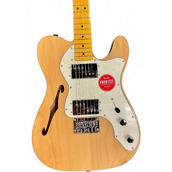 Used Squier Classic Vibe 70s Thinline Telecaster Maple Hollow Body Electric Guitar