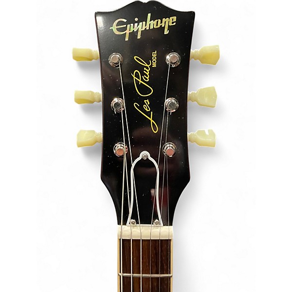 Used Epiphone Inspired by Gibson Custom 1960 Les Paul Standard Reissue Iced Tea Burst Solid Body Electric Guitar