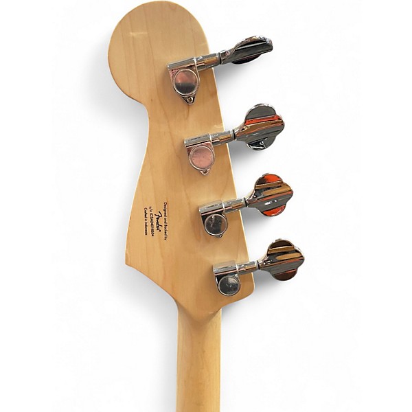 Used Squier Bronco Olympic White Electric Bass Guitar