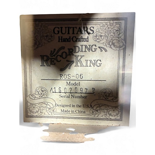 Used Recording King ROS-06 12th Fret Natural Acoustic Guitar