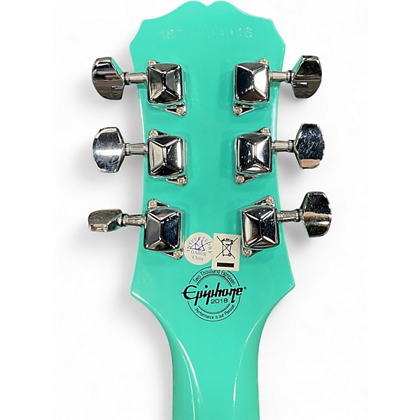 Used Epiphone Les Paul Melody Maker E1 Turquoise Solid Body Electric Guitar
