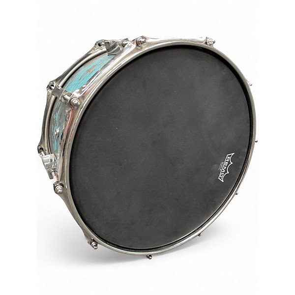 Used Pork Pie 14X7 WEATHERED BARN BLUE BLUE Drum