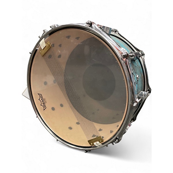 Used Pork Pie 14X7 WEATHERED BARN BLUE BLUE Drum