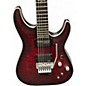 Used Schecter Guitar Research C1 FR-S Platinum Crimson Red Burst Solid Body Electric Guitar