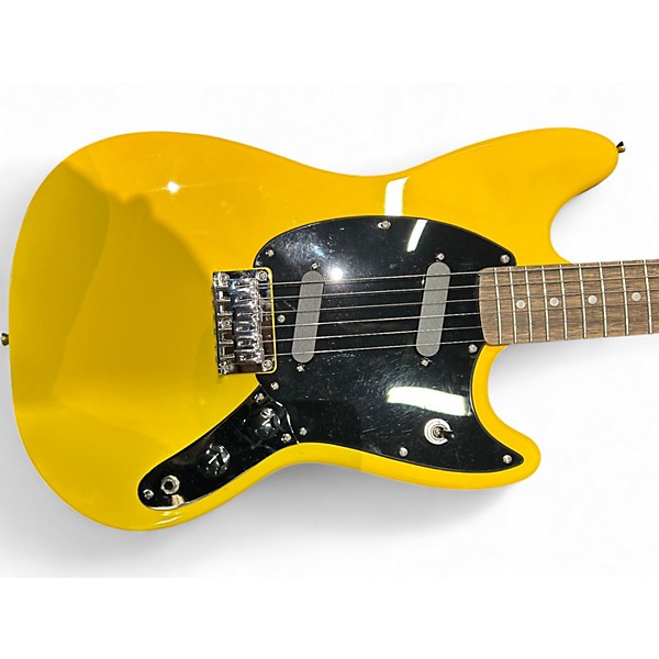 Used Squier Sonic Mustang Yellow Solid Body Electric Guitar