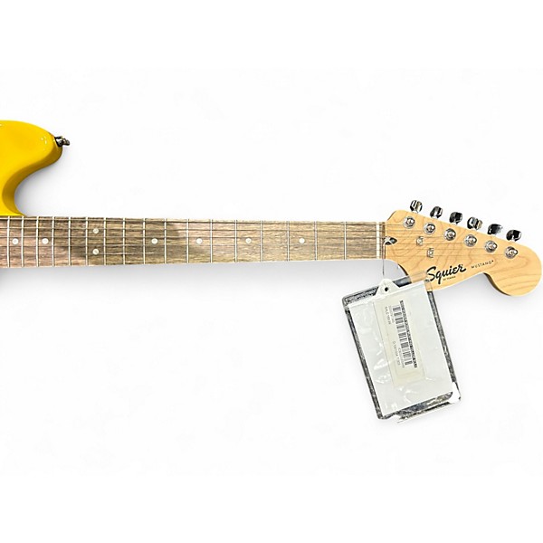 Used Squier Sonic Mustang Yellow Solid Body Electric Guitar