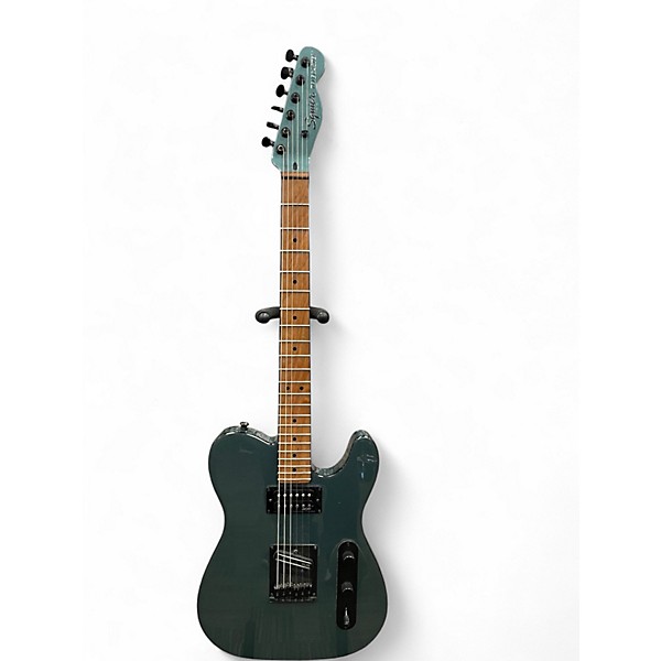 Used Squier Contemporary Telecaster Green Blue Solid Body Electric Guitar