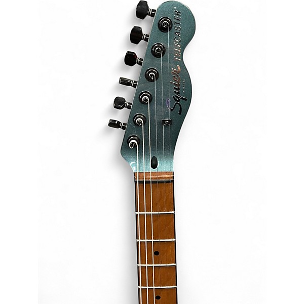 Used Squier Contemporary Telecaster Green Blue Solid Body Electric Guitar