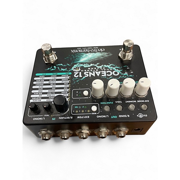 Used Electro-Harmonix Oceans 12 Dual Stereo Reverb Effect Pedal