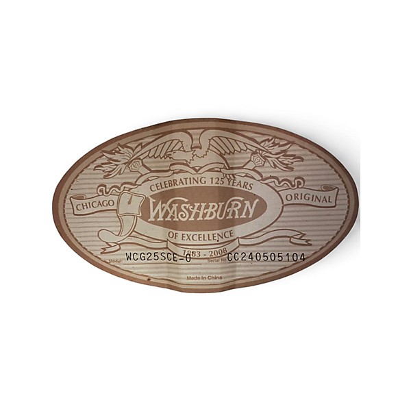 Used Washburn WCG25SCE Natural Acoustic Electric Guitar