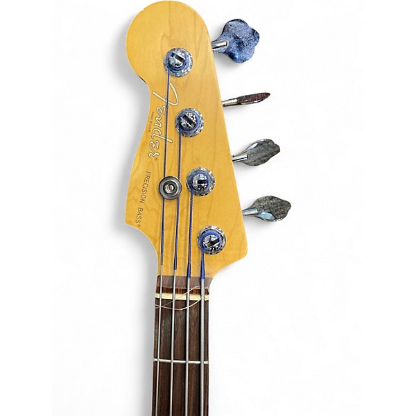 Used Fender American Precision Bass LEFT BLACK Electric Bass Guitar