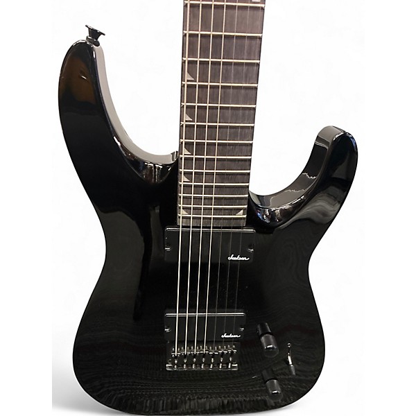 Used Jackson JS22-7 Dinky 7 String Black Solid Body Electric Guitar