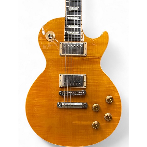 Used 2004 Gibson Les Paul LTD Edition STD AA FIG TOP W/50S Neck Amber Solid Body Electric Guitar