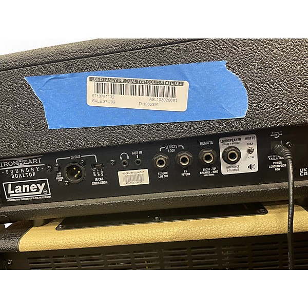 Used Laney IRF DUAL TOP Solid State Guitar Amp Head