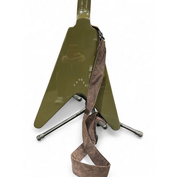 Used Epiphone Flying V DRAB GREEN Solid Body Electric Guitar