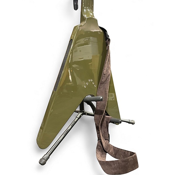 Used Epiphone Flying V DRAB GREEN Solid Body Electric Guitar