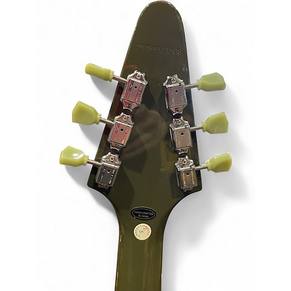 Used Epiphone Flying V DRAB GREEN Solid Body Electric Guitar