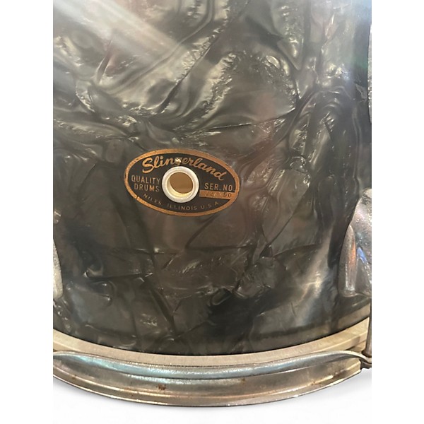 Vintage 1960s Slingerland 5 Piece 5pc Kit Black Diamond Pearl Drum Kit