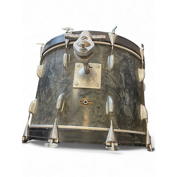 Vintage 1960s Slingerland 5 Piece 5pc Kit Black Diamond Pearl Drum Kit