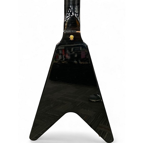 Used 2020 Gibson Murphy Lab 69' Hendrix Flying V Black Solid Body Electric Guitar