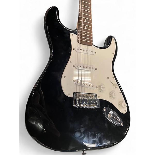 Used Squier Affinity Stratocaster Black and White Solid Body Electric Guitar