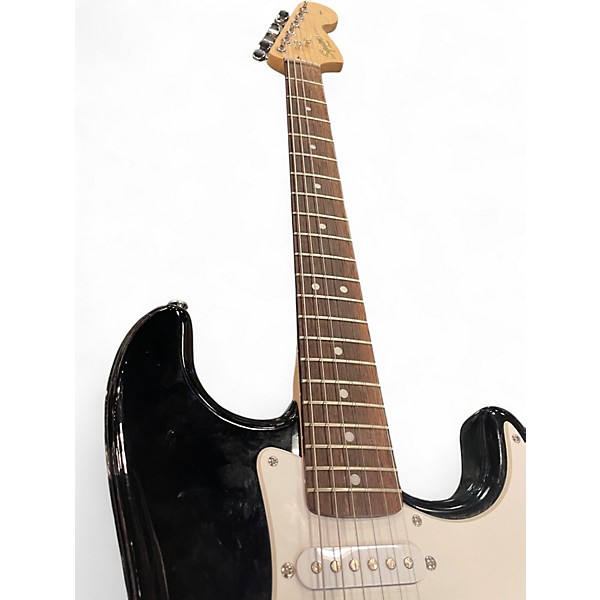Used Squier Affinity Stratocaster Black and White Solid Body Electric Guitar
