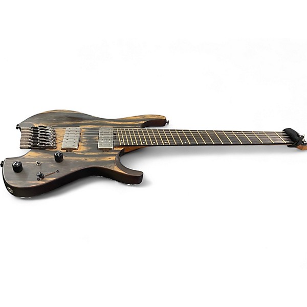 Used Ibanez  QX527PE Headless 7 String Guitar  Natural Solid Body Electric Guitar