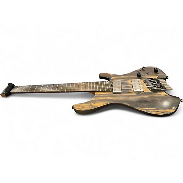 Used Ibanez  QX527PE Headless 7 String Guitar  Natural Solid Body Electric Guitar
