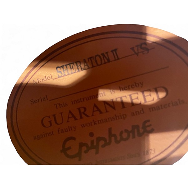 Used Epiphone Sheraton II Vintage Sunburst Hollow Body Electric Guitar