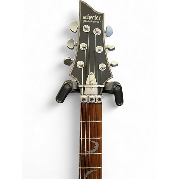 Used Schecter Guitar Research Damien Platinum Flat Black Solid Body Electric Guitar