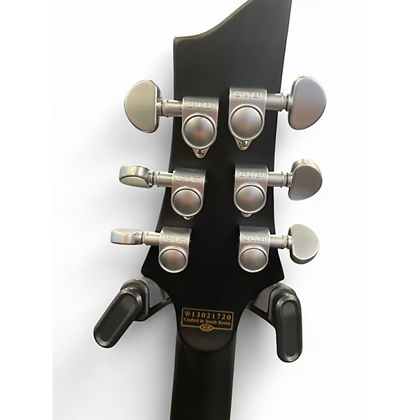 Used Schecter Guitar Research Damien Platinum Flat Black Solid Body Electric Guitar