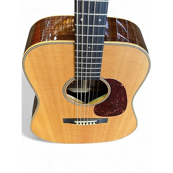 Used Huss & Dalton D-RH herringbone Natural Acoustic Electric Guitar