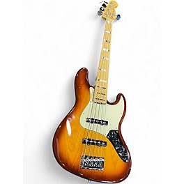 Used 2016 Fender American Deluxe Jazz Bass V 5 String Sunburst Electric Bass Guitar