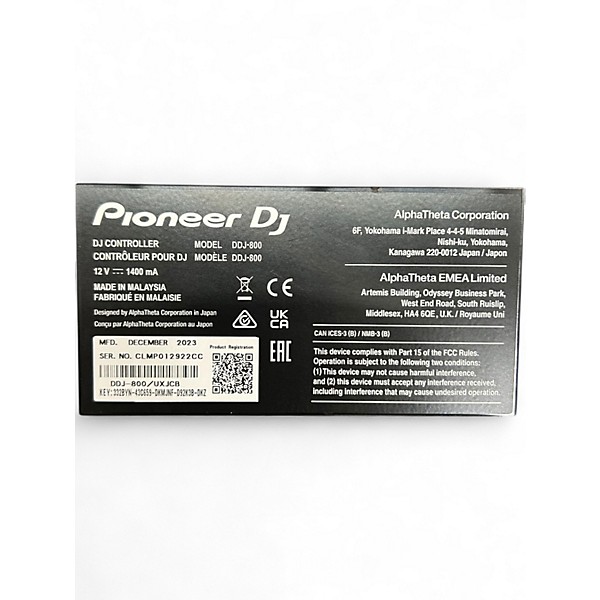 Used Pioneer DJ DDJ-800 DJ Mixer