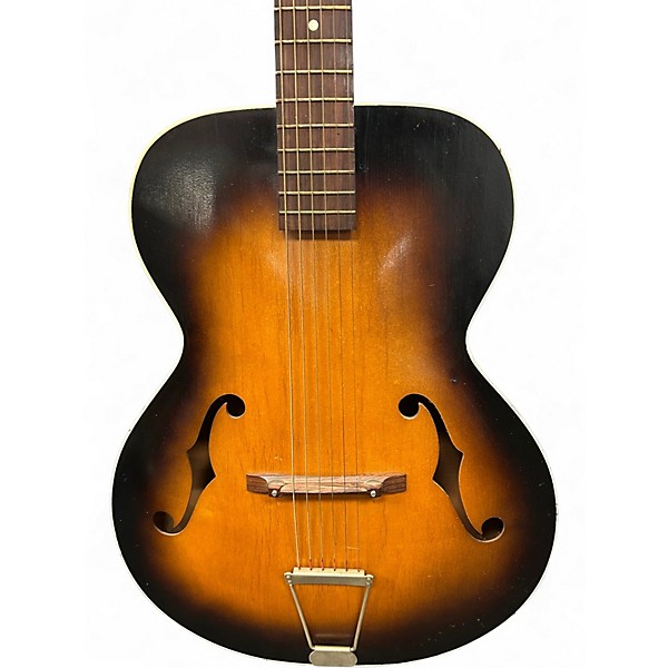 Vintage 1950s Silvertone ARCHTOP Tobacco Burst Acoustic Guitar